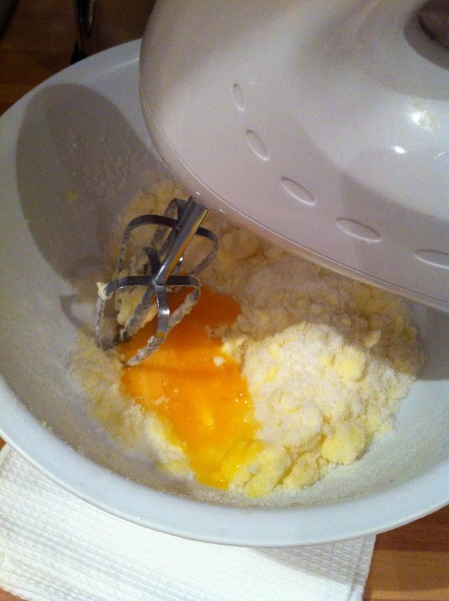 beating butter, sugar and eggs