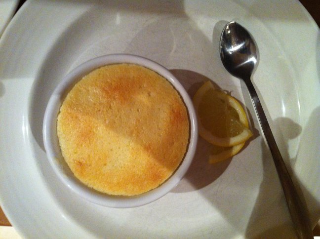 Lemon self-saucing pudding